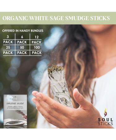 Soul Sticks Organic  Smudge Sticks - White Sage - Pack of 6 - Buy Online on GoSupps.com