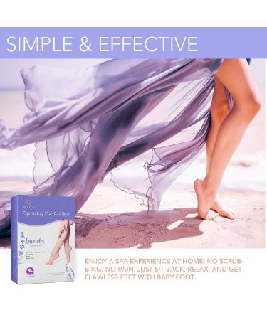 Foot Peel Mask - Exfoliating Baby Soft Skin Treatment for Men & Women | Lavender Scent - 2 Pairs - Buy Online on GoSupps.com