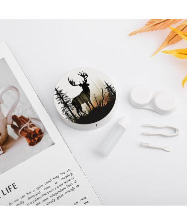 Deer Silhouette Contact Lens Case | Portable Travel Storage Box for Contact Lenses - Buy Online on GoSupps.com