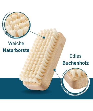 REMOS Hand Brush - Soft Natural Bristles & Beech Wood - Doctor's Brush for Gentle Cleaning | Eco-Friendly 1 Piece - Buy Online on GoSupps.com