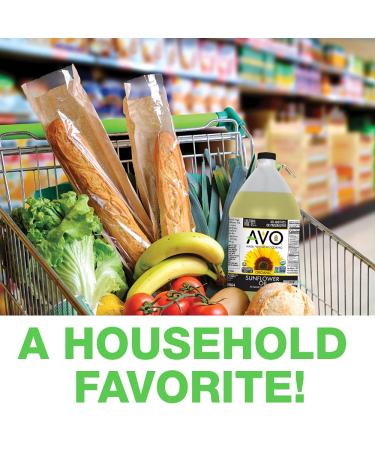 AVO ORGANIC High Oleic Sunflower Oil - 64 Fl-oz - Non-Stick Cooking Oil for Frying, Baking, Saut ing, and Salads - No Preservatives - Naturally Processed - Buy Online on GoSupps.com