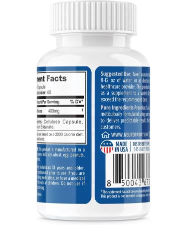 NeuropAWAY Elements S-Acetyl-Glutathione 400mg Acid Resistant Capsules 60ct (60 400mg Capsules Per Bottle) 3rd Party Tested Made in a cGMP Facility - Buy Online on GoSupps.com