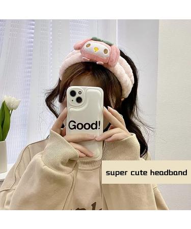 Kawaii Plush Spa Headband for Women and Girls - Blue | Cute Stretchy Headband for Washing Face, Makeup & Hair Wraps - Buy Online on GoSupps.com