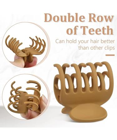 8 Pack Double Row Teeth Hair Clips Small Hair Claw 1.6" Matte Hair Clips Cute Size Jaw Clips No Slip Hair Clamps hair Accessories for Women Girls - Buy Online on GoSupps.com