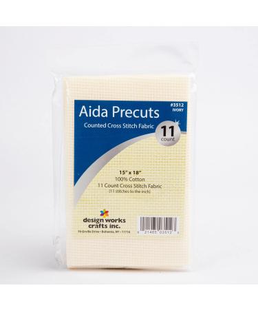 Design Works Crafts 11 Counted Cross Stitch-Ivory Pre-Cut Aida Fabric