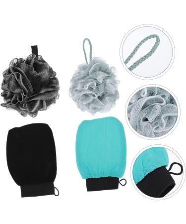 FRCOLOR 2 Sets Bath Set for Men - Body Scrub, Scrubber, Loofahs, Exfoliating Pad, Shower Gloves, Bubble Making Net - Bathroom Supplies for Clean and Refreshed Skin - Buy Online on GoSupps.com