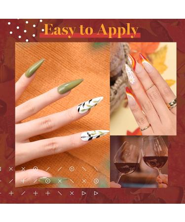 Beetles 20 Pcs Gel Nail Polish Kit - Cozy Campfire Collection | Fall Winter Orange Yellow Green Gel Nail Set | Soak Off, Nail Lamp, Base & Top Coat | Halloween Manicure Gifts for Women - Buy Online on GoSupps.com