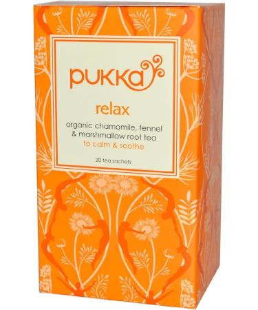  Pukka Pukka Relax Pack of 4 tea bags (20 bags total) - Buy Online on GoSupps.com