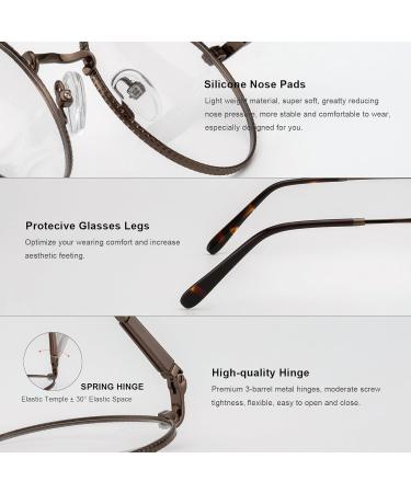 Round Reading Glasses for Women & Men | Vintage Retro Blue Light Blocking | 2.0x Computer Readers - Stylish & Comfortable - Buy Online on GoSupps.com