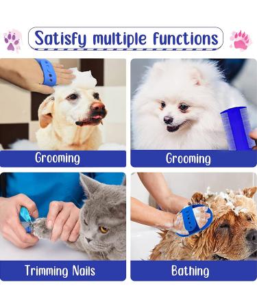 4 Piece Rabbit Grooming Kit: Brush, Hair Remover, Nail Clipper, Double-Sided Comb, Shampoo Bath Brush - Ideal for Rabbits, Hamsters, Guinea Pigs - Type B - Buy Online on GoSupps.com