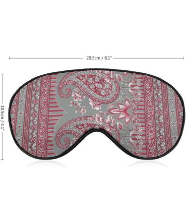 LynaRei Pink Paisley Indian Sleep Mask Blindfold | Super-Smooth Soft Eye Mask for Travel and Nap - Adjustable Cover for Men and Women | Style-1 - Buy Online on GoSupps.com