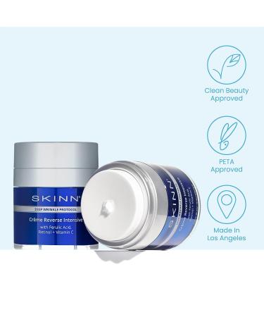 SKINN Cr me Reverse with Ferulic Acid, Retinol & Vitamin C - Anti-Aging Cream with Hyaluronic Acid for Wrinkle Reduction & Skin Plumping - Buy Online on GoSupps.com