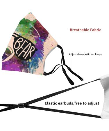 4PCSUnisex Mama Bear Face Masks Reusable Soft Mouth Shield Face Filter Pocket Dust Mask Balaclava - Buy Online on GoSupps.com