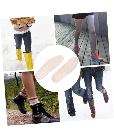 Winter Warm Insoles for Men & Women | Fluffy Thermal Slipper Inserts | Heated Shoe Pads for Outdoor Use - Beige 7.5 - Buy Online on GoSupps.com