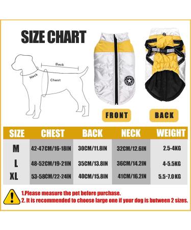 Winter Waterproof Dog Jacket - Warm Reflective Vest for Small & Medium Dogs (M White) | Windproof Cold Weather Dog Coat - Buy Online on GoSupps.com