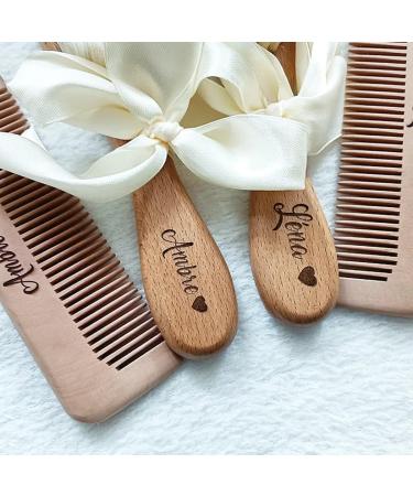 Personalized Baby Hair Brush Set | Engraved Infant Name | Soft Brush for Newborns | Ideal Gift for Baby Showers - Buy Online on GoSupps.com