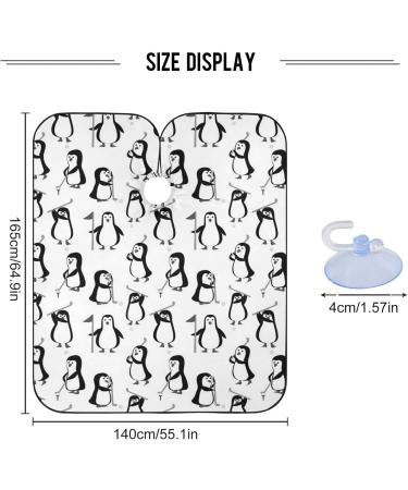 Buy Waterproof Barber Cape Penguin White Pattern & Cheetah Haircut Bib for Men & Women | Unisex Hair Cutting Cape for Professional Use - Buy Online on GoSupps.com