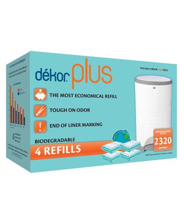 Diaper Dekor Plus Diaper Pail Liner Refills Biodegradable  4 Pack - Buy Online on GoSupps.com