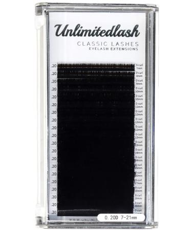 (11  C 0.15) Unlimitedlash Extensions   20 Row Classic Eyelash Extensions | Mixed Box & Single Length | Lightweight | Faux Mink | Professional Use Only 11mm C 0.15