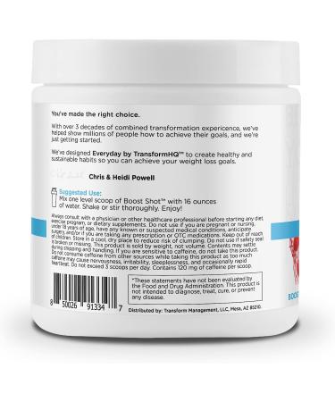 TransformHQ Everyday Boost Shot 28 Servings (Fruit Punch) - Non-GMO, Gluten-Free - Buy Online on GoSupps.com