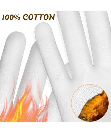 Sibba 2 Pairs Moisturizing Gloves White Cotton Gloves Overnight Bedtime Heal Eczema Sleeping Lotion Hand Spa Treatment Gloves Repair Rough Cracked Dry Chapped Hands Skin - Buy Online on GoSupps.com