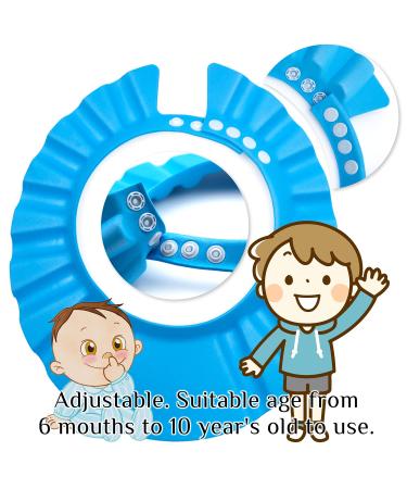 Baocuan Baby Shower Cap - Waterproof Adjustable Bathing Protection for Kids - Blue - Buy Online on GoSupps.com