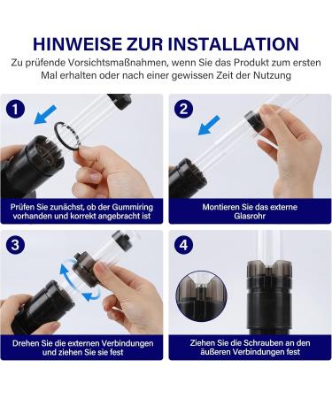 OMECO 4 in 1 Aquarium Filter Pump 700L/H with 9W UVC - Best Internal Filter for Fresh & Saltwater Aquariums (150-300L) - Updated Model with Filter Material - Buy Online on GoSupps.com
