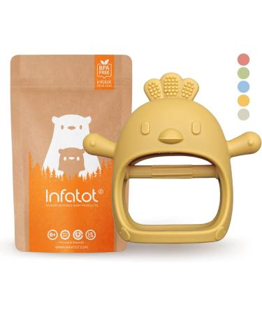 Infatot Mango Teething Mitten for Babies - Silicone Chicken Teether Glove | Prevents Finger Sucking | Teethers for Babies - Buy Online on GoSupps.com