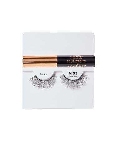 Kiss Magnetic Eyeliner & Lash Kit | Biotin Infused Magnetic Liner & 1 Pair of Synthetic False Lashes with Double Magnets - Perfect for Effortless Glamour - Buy Online on GoSupps.com