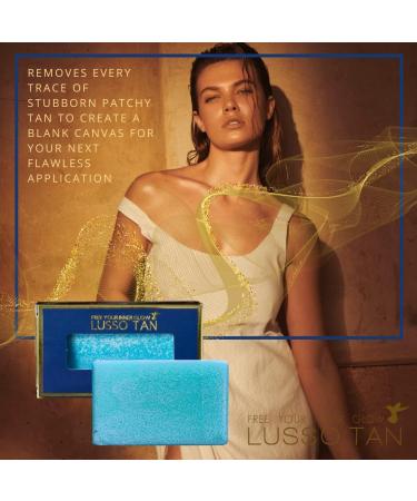 Organic Self-Tan Remover Shower Bar Winter Nights Tan-Be-Gone Bar by Lusso Tan. Naturally Fragranced. Vegan and Cruelty-Free. Fast-Action False Tan Eraser Removes Fake Tan In Minutes! - Buy Online on GoSupps.com