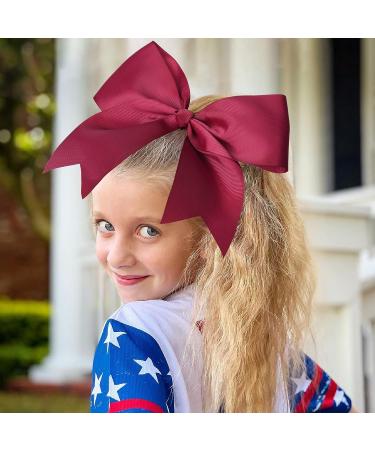 24 PCS Large Maroon Cheer Bows - Hair Accessories for Cheerleaders & Sports Teams - Buy Online on GoSupps.com