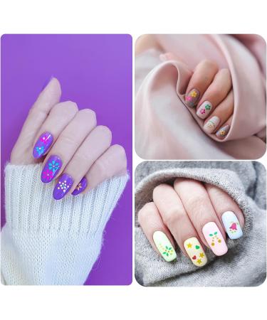 24 Sheets Nail Art Stickers 3D Embossed Nail Art Decals Spring Flower Nail Art Stickers Colored Self Adhesive Nail Stickers for Women Girls Manicure Decoration Nail Art DIY - Buy Online on GoSupps.com