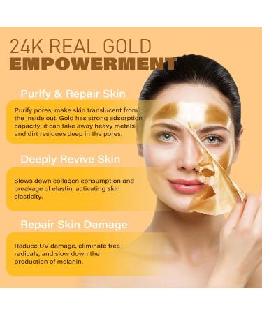 24K Gold Face Mask Deep Pore Cleansing Moisturizing Face Mask Brightening Nourishing Reduces Pores and Removes Blackheads Face Mask for Women and Men 120ml - Buy Online on GoSupps.com