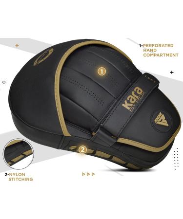 RDX Curved Focus Mitts Maya Hide Leather  Adjustable Strap  Ventilated - Buy Online on GoSupps.com