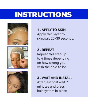 TBeautfave Waterproof Wig Glue Lace Front for Lace Wig Glue Wig Adhesive Glue Hair Bonding Glue Strong Hold Invisible Adhesive Hair Glue for Wigs Hair Glue for Hairpiece & Wig & Toupee - Buy Online on GoSupps.com