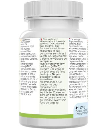 Caffeine Capsules 200mg - Vegan High-Dose No Additives - Quality from Germany - Small Easy-to-Swallow Capsules - Go Awake!  - Buy Online on GoSupps.com