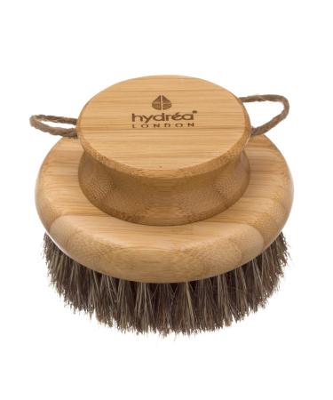 Hydr a London Round Natural Body Brush with Mane/Cactus Bristle for Dry Brushing to Exfoliate  Remove Dead Skin  Cellulite and Aid Lymphatic Drainage. - Buy Online on GoSupps.com