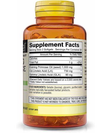 Mason Natural Evening Primrose Oil 60 Softgels - Omega 6 Supplement for Women's Health - Buy Online on GoSupps.com