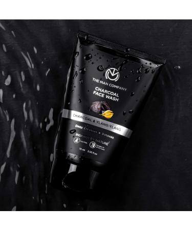 Ultimate Face Wash Duo - Charcoal & Vitamin C | 75ml | Oil-Free Blackhead Removal Instant Glow for All Skin Types | The Man Company - Buy Online on GoSupps.com