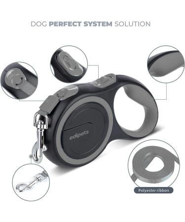 Edipets 5m Retractable Dog Leash - Flexible Extendable Leash for Dogs up to 20kg | Comfortable Walks with Inserable Design - Buy Online on GoSupps.com