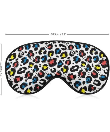 Leopard Skin Pattern Sleep Mask for Women | Adjustable Eye Shades with Elastic Strap - Buy Online on GoSupps.com