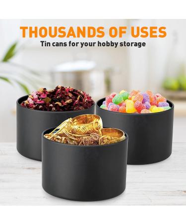 Matte Black Candle Tins 8 oz - Set of 24 | Empty Metal Containers for Candle Making and Storage - Perfect for Christmas Gifts - Buy Online on GoSupps.com