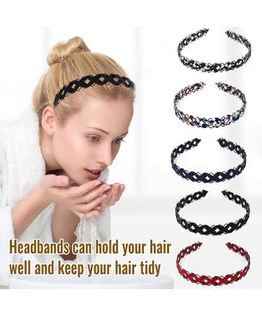 Buy 5 Pcs Fashion Hollow Hair Ties | Non-Slip Woven Hair Bands for Women & Girls | Cute Hair Accessories for Daily Wear Sports & Travel - Buy Online on GoSupps.com