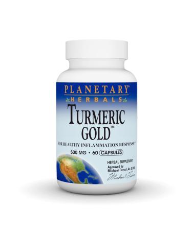 Planetary Herbals Turmeric Gold 500mg for Healthy Inflammation Response 60 Capsules