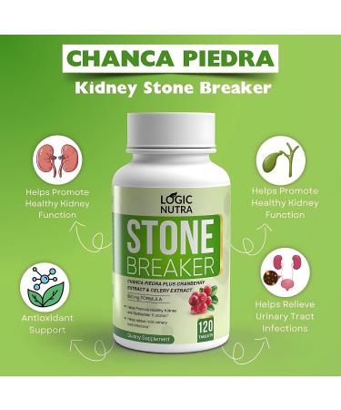 Logic Nutra Chanca Piedra Kidney Stone Breaker 800mg - 120 Tablets for Gallbladder Cleanse & Urinary Pain Relief - Buy Online on GoSupps.com