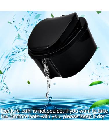 Keedolla Denture Box Case Orthodontic Dental Retainer False Teeth Holder with Strainer Basket False Teeth Cleaning Container Retainer Cleaning Box Travel - Black and Purple Black & Purple - Buy Online on GoSupps.com