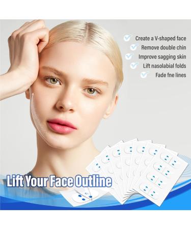 128PCS Invisible Face Lift Tape - Instant Lifting Stickers for Double Chin & Saggy Skin | Secret Makeup Tape for Jowls & Neck | International Shipping - Buy Online on GoSupps.com