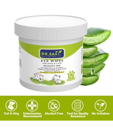 Dr. Eeasy Pet Wipers - 120 Karat Tear Stain Remover for Dogs Cats Horses & Rabbits | Gentle Eye Cleaning Wipes | Vegetable Formula - Buy Online on GoSupps.com