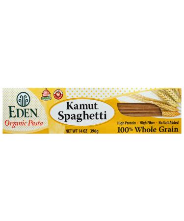 Eden Foods Organic Pasta Kamut Spaghetti 100% Whole Grain 14 oz (396 g)