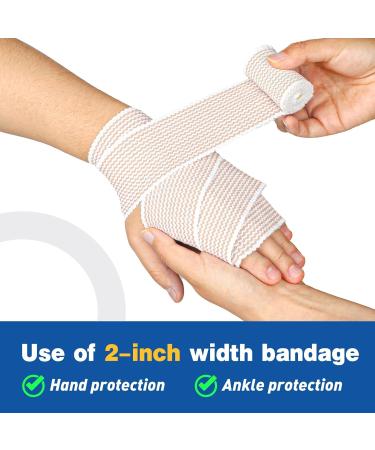 AZEN Premium 4 Pack Elastic Bandage Wrap - Compression Wrap for Legs Ankle Knee & Body | Latex-Free Lymphedema Support - Buy Online on GoSupps.com